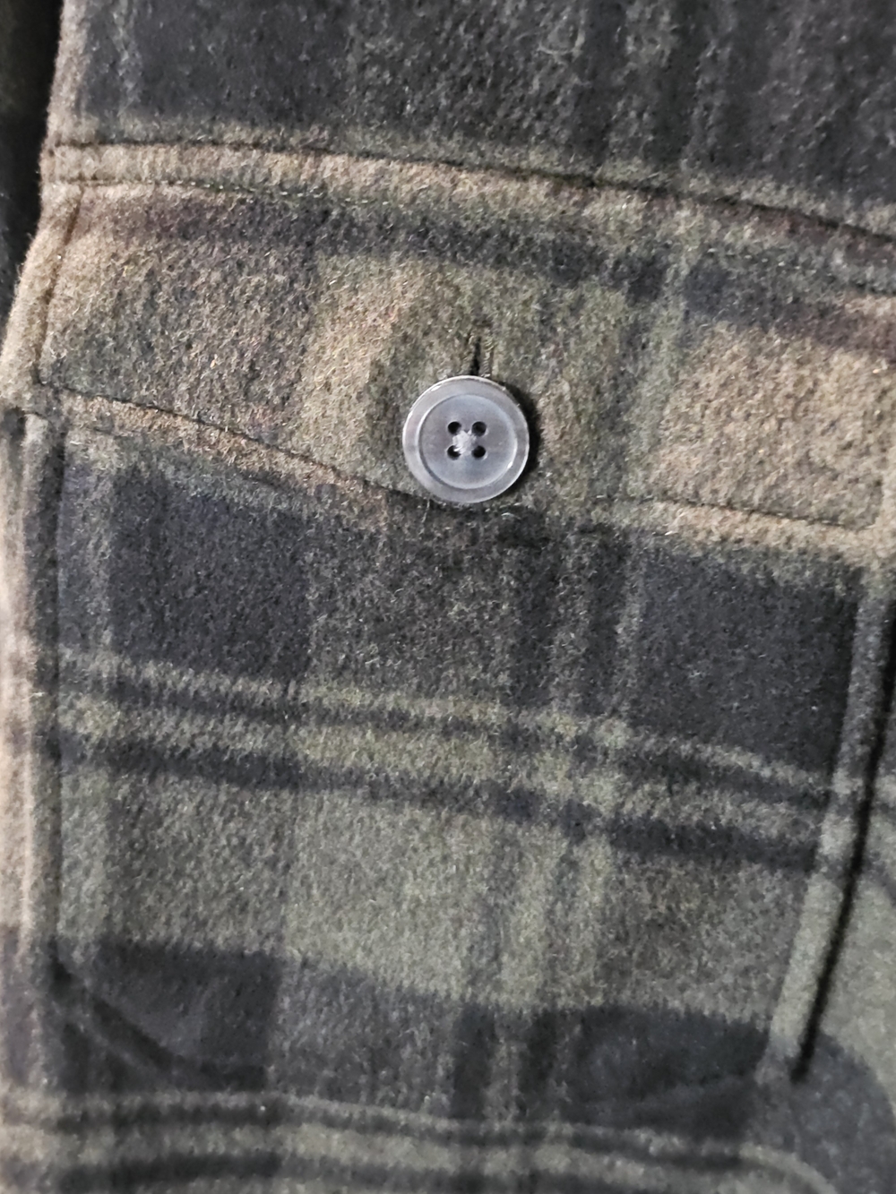 AllSaints Asbury Plaid Flannel Wool Checked Shirt Jacket Mens XL - Picture 2 of 4